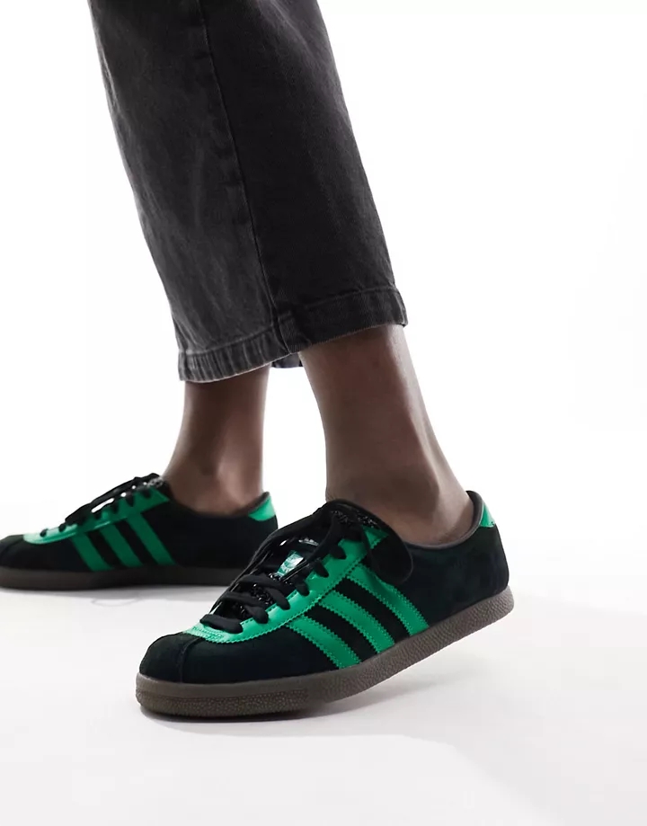 Zapatillas de deporte negras y verdes London de adidas 