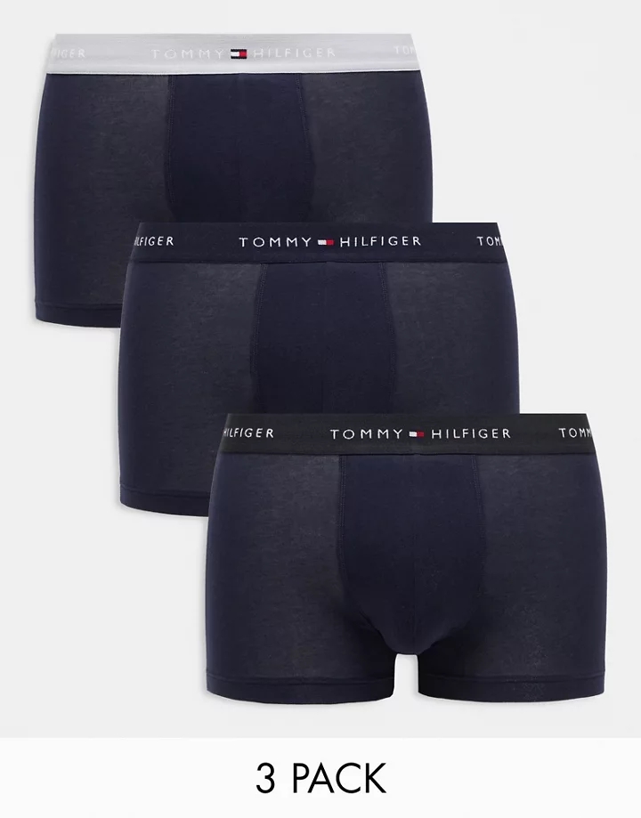 Pack de 3 calzoncillos azul marino con cinturillas de colores Signature Cotton Essentials de Tommy Hilfiger Azul marino hA8Qhs8a