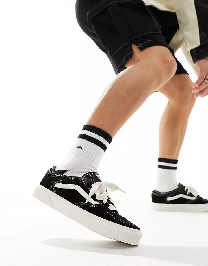 Zapatillas de deporte negras y blancas Rowley Classic de Vans Negro hFzBPATC